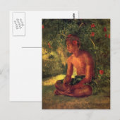 "Maua, A Samoan" - Briefkaart John LaFarge (Voorkant / Achterkant)
