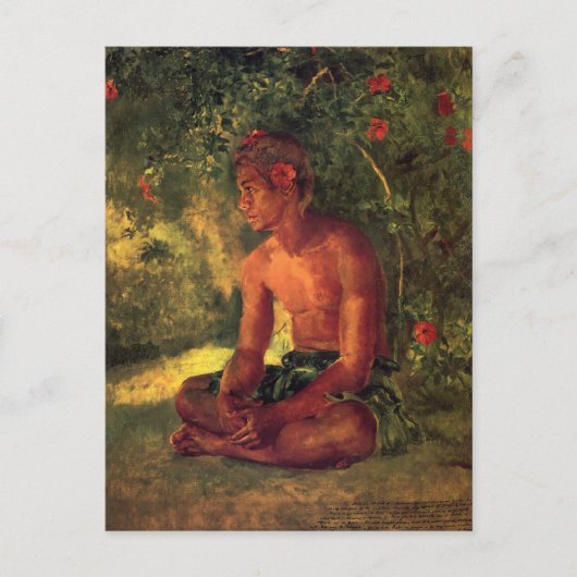 "Maua, A Samoan" - Briefkaart John LaFarge (Voorkant)