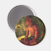 'Maua, een Samoaan' - John LaFarge magneet (Voorkant / Achterkant)