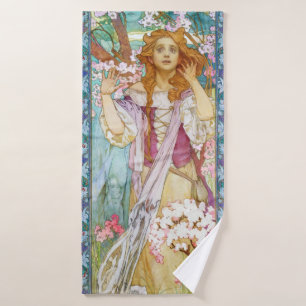 Maud Adams als Joan of Arc, Mucha Badhanddoek