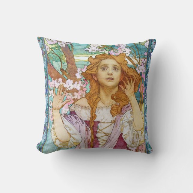 Maud Adams als Joan of Arc, Mucha Kussen (Voorkant)