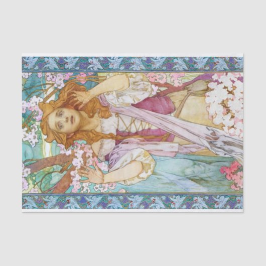 Maud Adams als Joan of Arc, Mucha Tissuepapier (Voorkant)