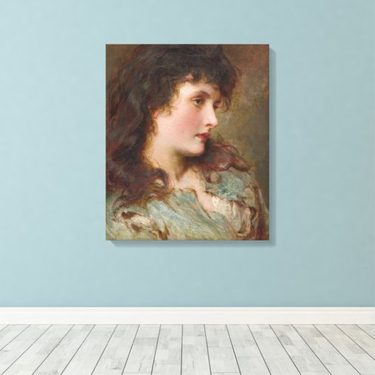Maud (Elegant Vrouw Portrait) Canvas Afdruk (Insitu (Houten vloer))