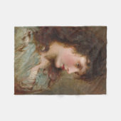 Maud (Elegant Vrouw Portrait) Fleece Deken (Voorkant (Horizontaal))