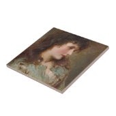 Maud (Elegant Vrouw Portrait) Tegeltje (Zijkant)