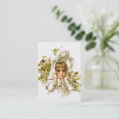 Maud Humphrey: Autumn Girl met Holly Visitekaartje (Staand voorkant)