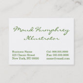 Maud Humphrey: Autumn Girl met Holly Visitekaartje (Achterkant)