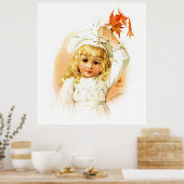 Maud Humphrey: Autumn Girl met Maple Leafs Poster (Keuken)