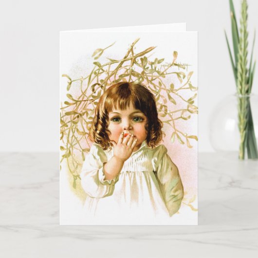 Maud Humphrey: Het Meisje van de winter onder Feestdagen Kaart (Voorkant)