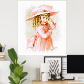 Maud Humphrey: Leermeisje in de regen Poster (Thuiskantoor)