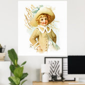 Maud Humphrey: Leermeisje onder Willow Catkin Poster (Thuiskantoor)