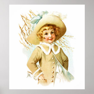 Maud Humphrey: Leermeisje onder Willow Catkin Poster