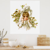 Maud Humphrey: Najaar meisje met Holly Poster (Keuken)