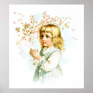 Maud Humphrey: Spring Girl onder de boomgaard Poster