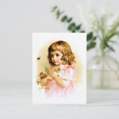 Maud Humphrey: Summer Girl met Flowers en Bee Briefkaart (Staand voorkant)