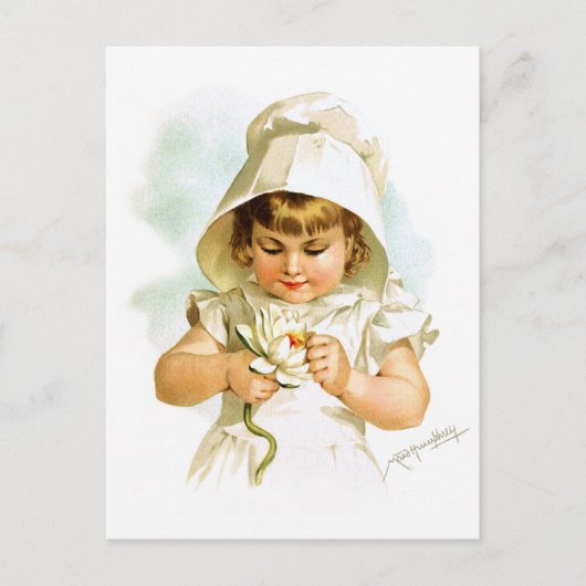 Maud Humphrey: Summer Girl met Water Lily Briefkaart (Voorkant)