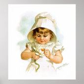 Maud Humphrey: Summer Girl met Water Lily Poster (Voorkant)