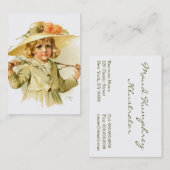 Maud Humphrey: Winter Meisje met bijkantoor Visitekaartje (Voorkant / Achterkant)