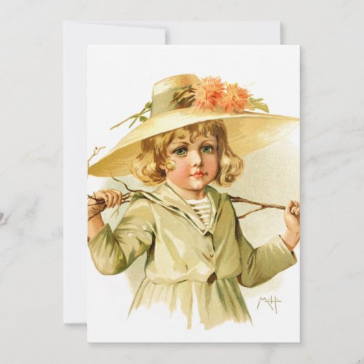 Maud Humphrey: Winter Meisje met filiaal (Voorkant)