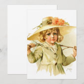 Maud Humphrey: Winter Meisje met filiaal (Voorkant / Achterkant)