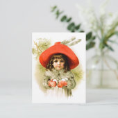 Maud Humphrey: Winter Meisje met sneeuwballen Briefkaart (Staand voorkant)