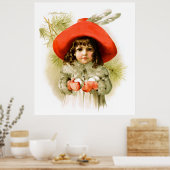 Maud Humphrey: Winter Meisje met sneeuwballen Poster (Keuken)