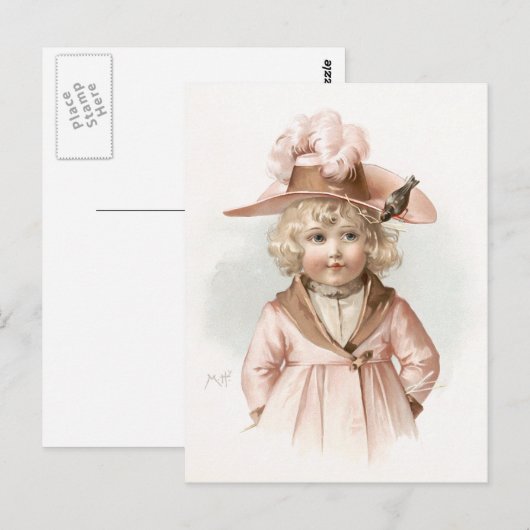 Maud Humphrey's Autumn Girl Briefkaart (Voorkant / Achterkant)