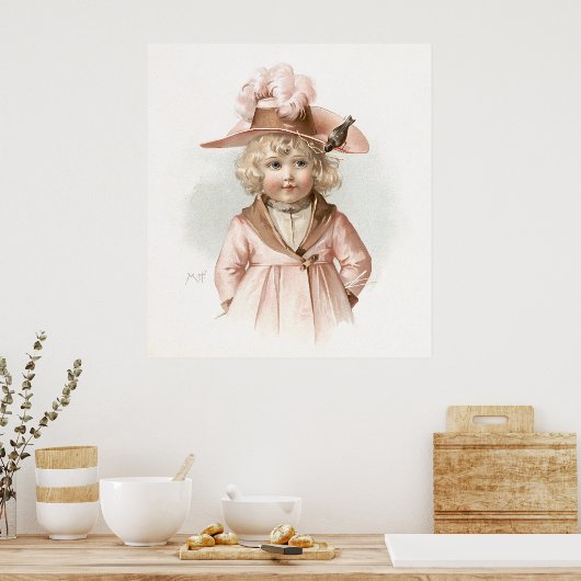 Maud Humphrey's Autumn Girl Poster (Keuken)