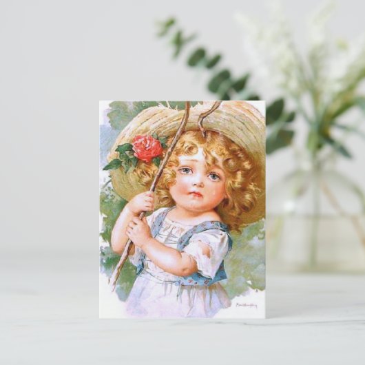 Maud Humphrey's Sweet Little Summer Girl Briefkaart (Staand voorkant)