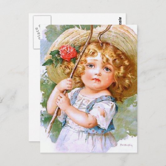 Maud Humphrey's Sweet Little Summer Girl Briefkaart (Voorkant / Achterkant)