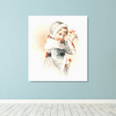 Maud Humphrey's Winter Girl Canvas Afdruk (Insitu (Houten vloer))