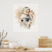 Maud Humphrey's Winter Girl Poster (Keuken)