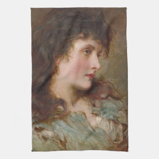 Maud (prachtig Vrouw portret) Theedoek (Verticaal)