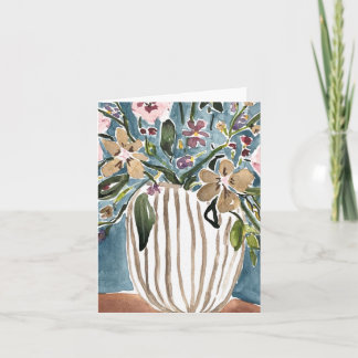 Maude Blue Floral Wenskaart Kaart