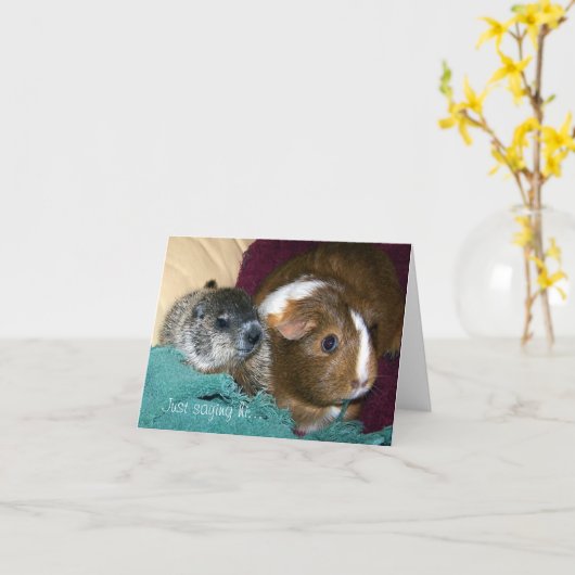 Maude en Wink Note Kaart (Gele Bloem)