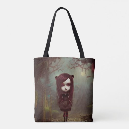 Maude Gothic Illustration Tote Bag (Achterkant)
