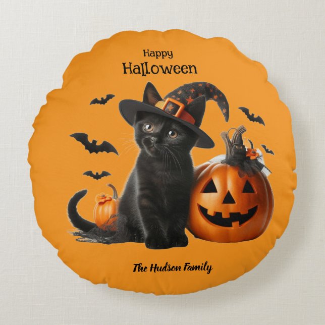 Maude Halloween Rond Kussen (Voorkant)