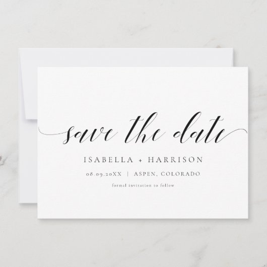 MAUDE | Minimalistische scriptfoto Sla de datum op Kaart (Voorkant)