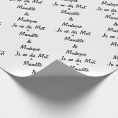 MAUDITE EN MODIUM, IK ZEG NIET WOORDEN - Woordensp Cadeaupapier (Hoek)