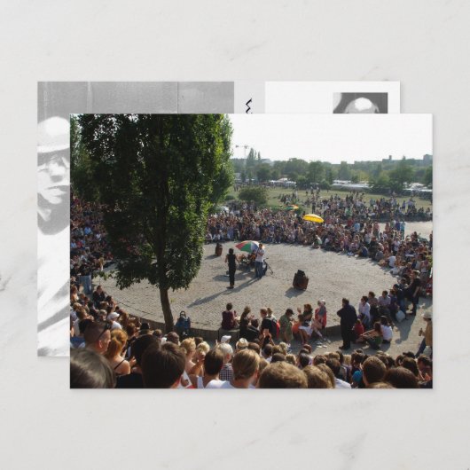 Mauerpark Berlin Karaoke Event Briefkaart (Voorkant / Achterkant)