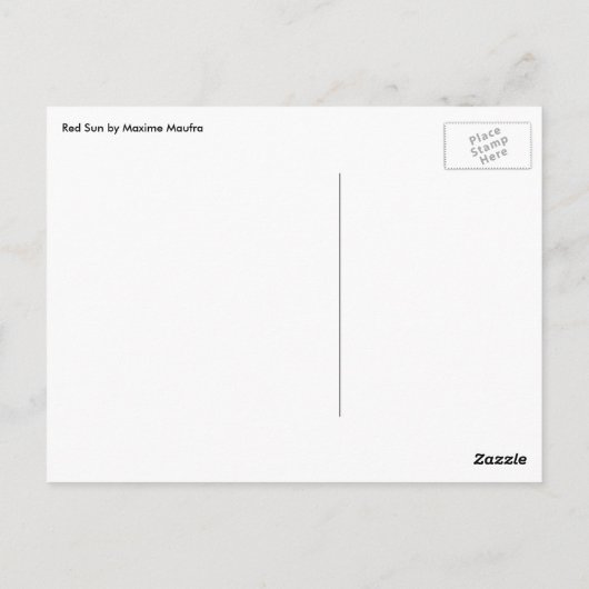 Maufra's Red Sun Briefkaart (Achterkant)