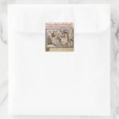 Maugis vecht tegen de Serpent Vierkante Sticker (Tas)