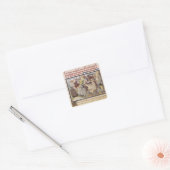 Maugis vecht tegen de Serpent Vierkante Sticker (Envelop)