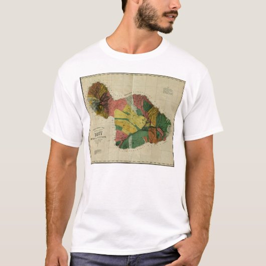 Maui, 1885,  Hawaii-kaart T-shirt (Voorkant)