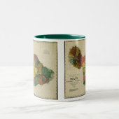 Maui, 1885,  Hawaii-kaart Tweekleurige Koffiemok (Center)