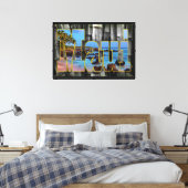Maui-afbeeldingen op bamboe-achtergrond canvas afdruk (Insitu (Slaapkamer))