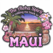 Maui Aloha Geest Roept Sticker (Voorkant)