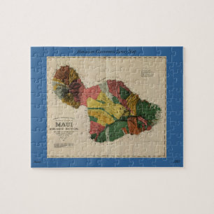 Maui - Antiquarian Hawaii Survey Map, 1885 Legpuzzel