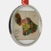 Maui -  Antiquarian Hawaii Survey Map, 1885 Metalen Ornament (Rechts)
