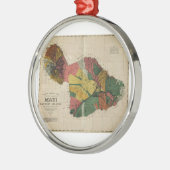 Maui -  Antiquarian Hawaii Survey Map, 1885 Metalen Ornament (Links)